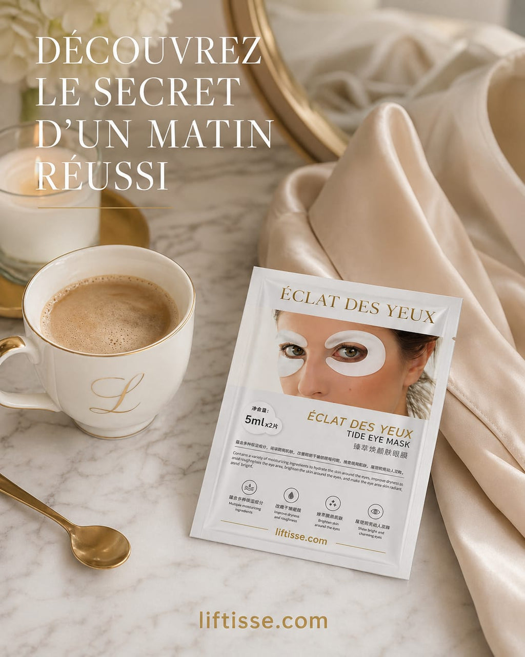 ÉCLAT DES YEUX - Masques Yeux Anti-Rides & Éclaircissants