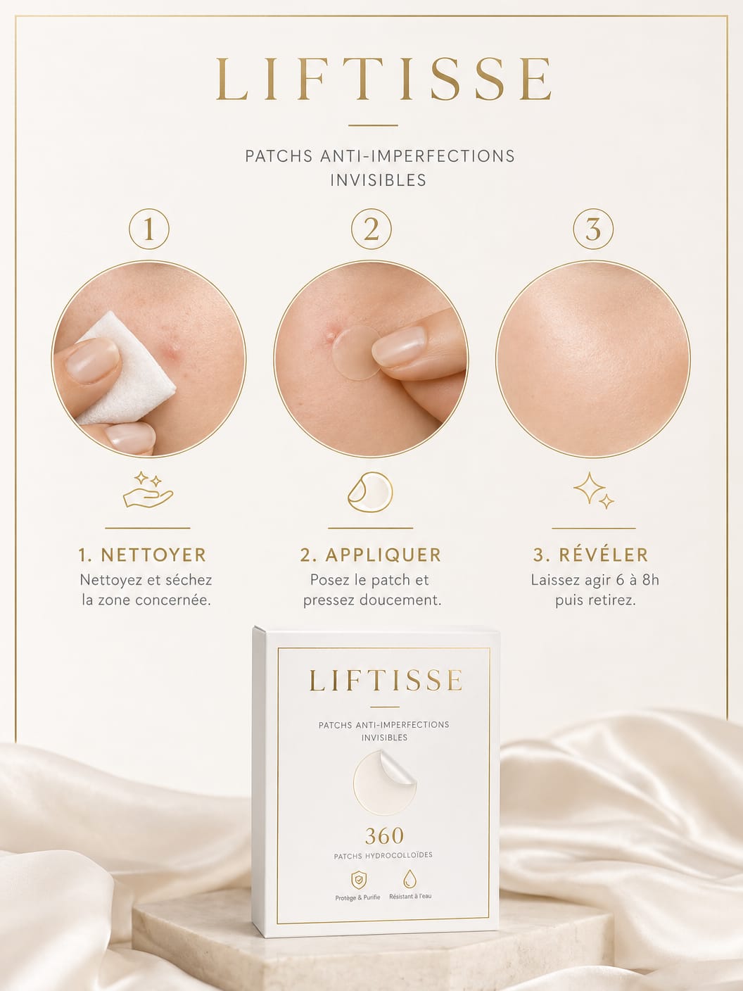 Patchs Anti-Imperfections Invisibles - Pack de 360 Patchs Hydrocolloid