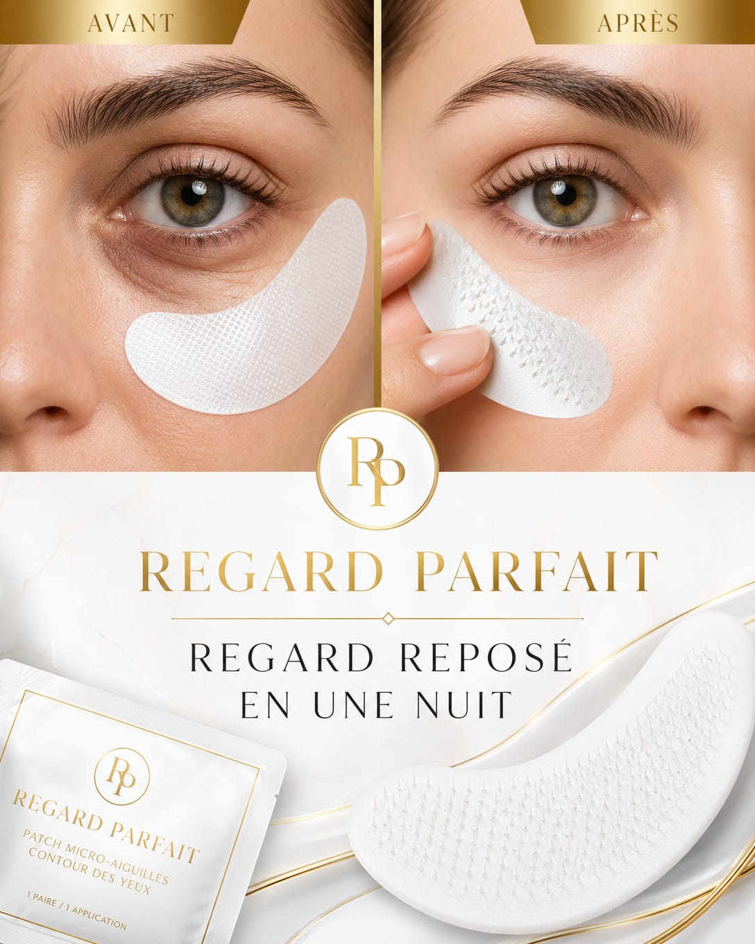 REGARD PARFAIT - Patchs Yeux Micro-Aiguilles Acide Hyaluronique