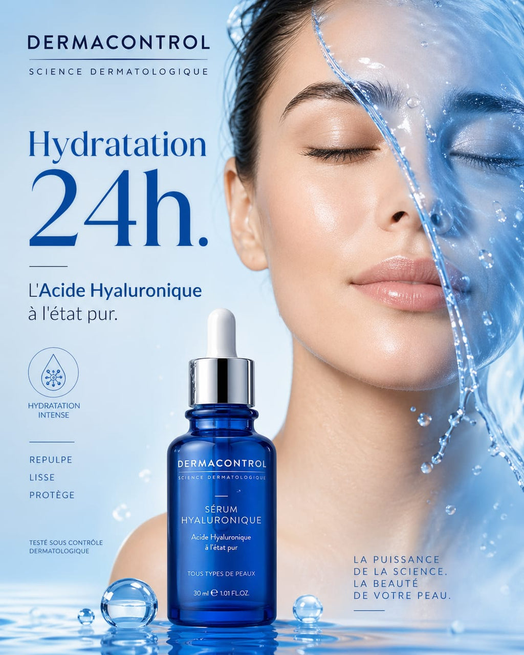 DERMACONTROL - Sérum Peptides de Cuivre & Acide Hyaluronique