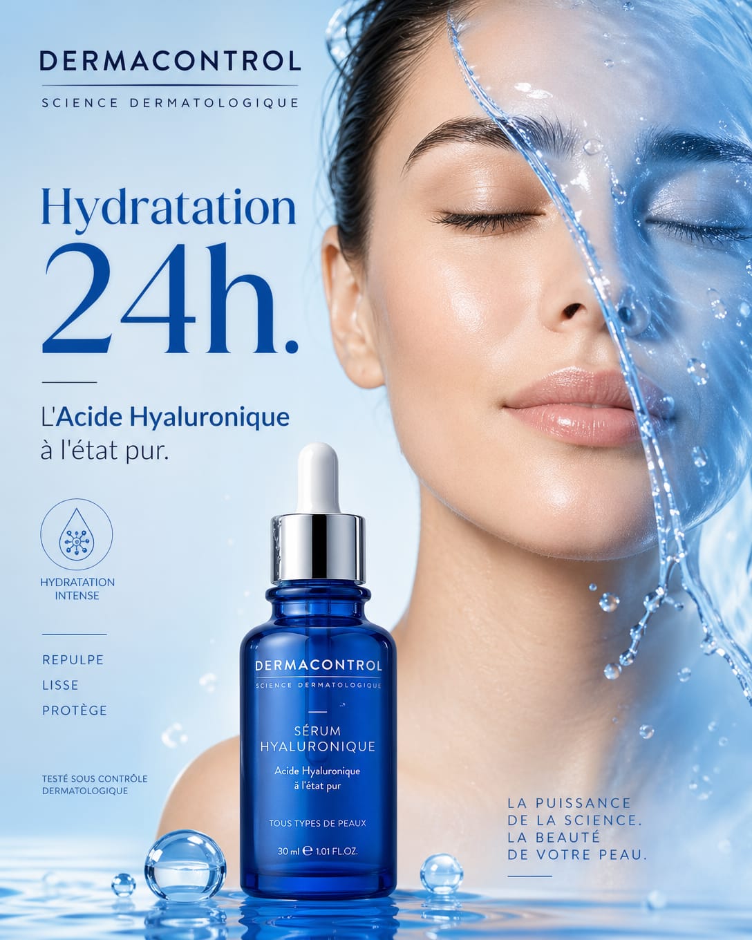 DERMACONTROL - Sérum Peptides de Cuivre & Acide Hyaluronique
