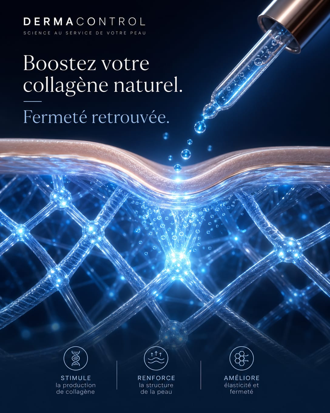 DERMACONTROL - Sérum Peptides de Cuivre & Acide Hyaluronique